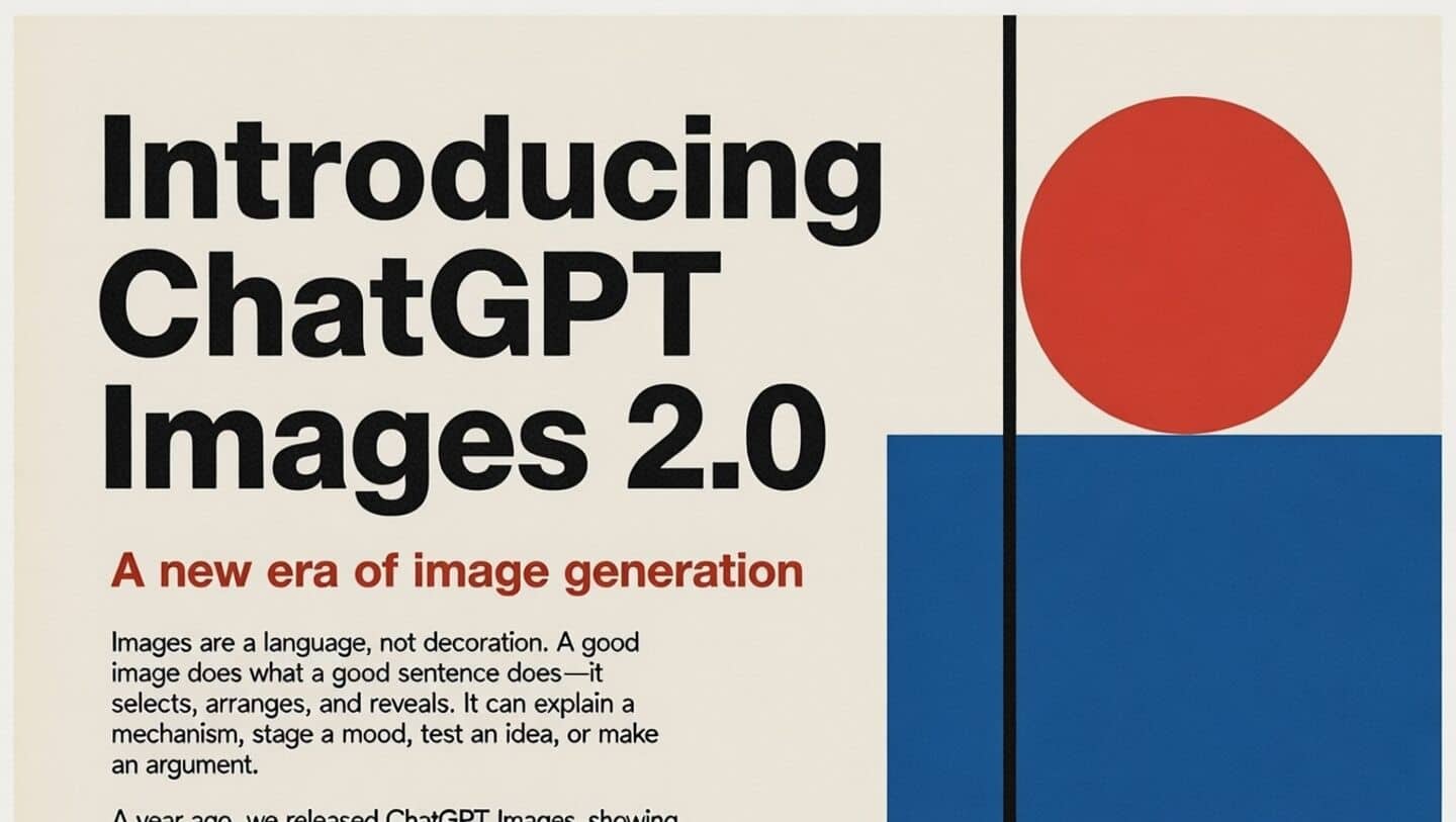 OpenAI releases ChatGPT Images 2.0 with accurate multilingual text