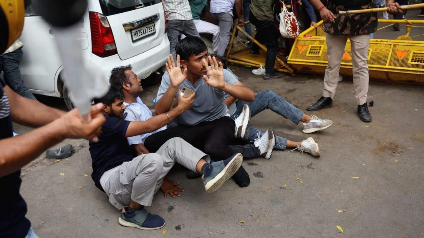 Thousands in Delhi demand Education Minister Dharmendra Pradhan resignation, reforms
