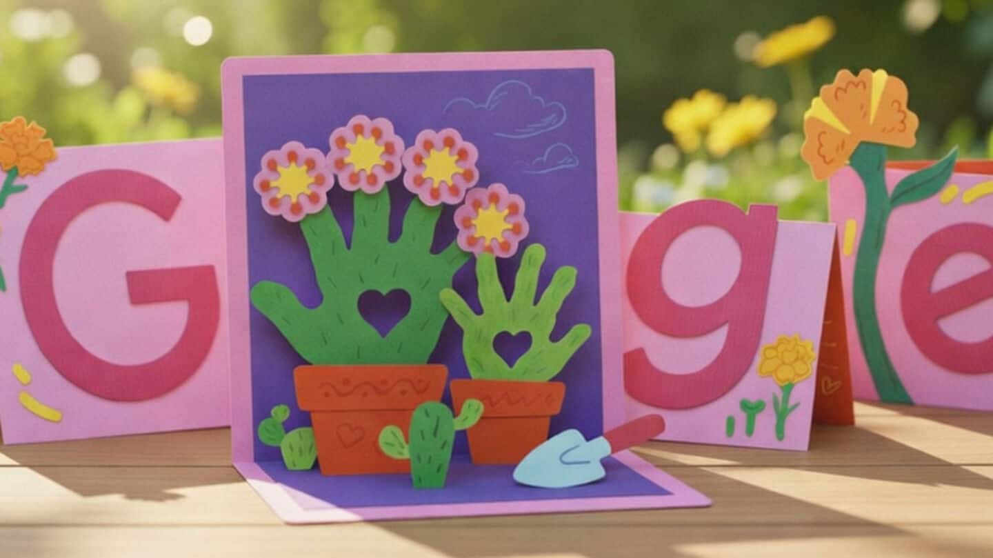Google doodle marks Mother's Day 2026 with symbolic paper-cut artwork