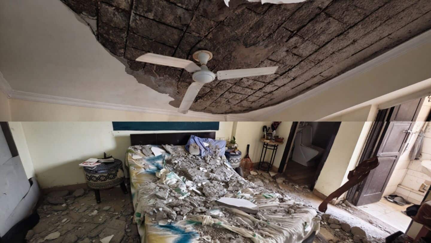 Ceiling collapses at Gardenia Gateway Sector 75 Noida, tenant escapes