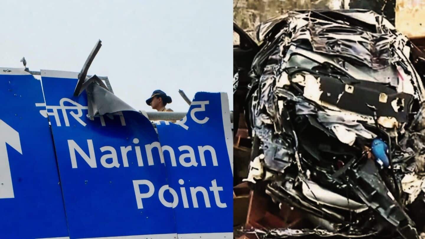Speeding BMW crash on Mumbai coastal road kills 3 people