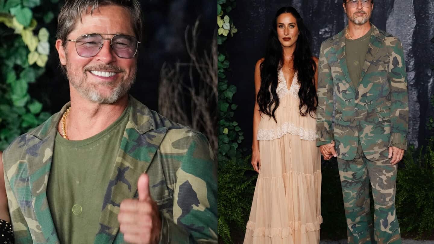 Pitt in camouflage at 'Heart of the Beast' Tennessee premiere
