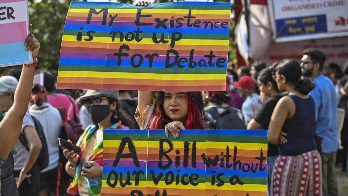 Transgender community protests in Mumbai against new transgender bill