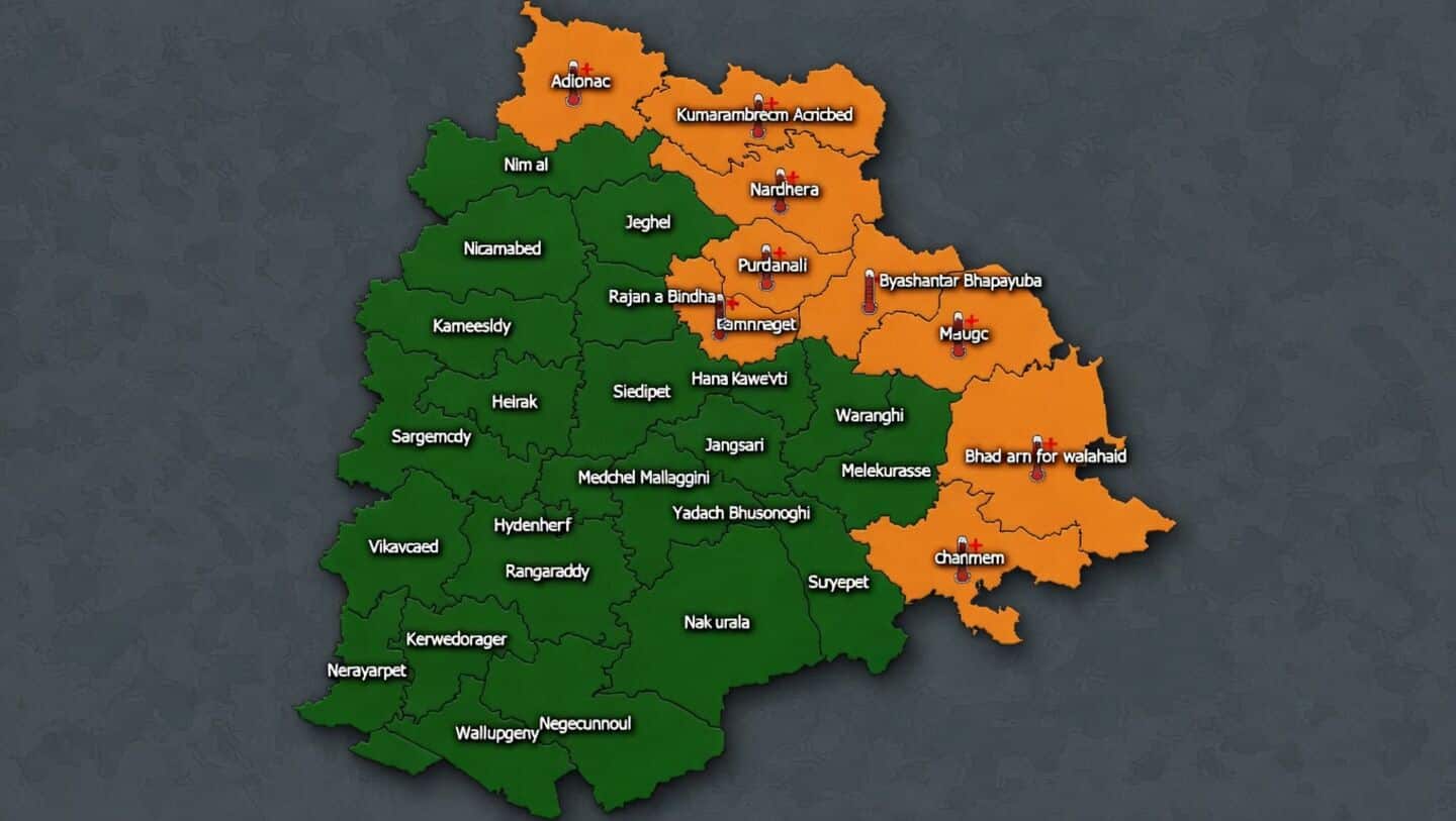 IMD issues orange alert for heatwave in 9 Telangana districts