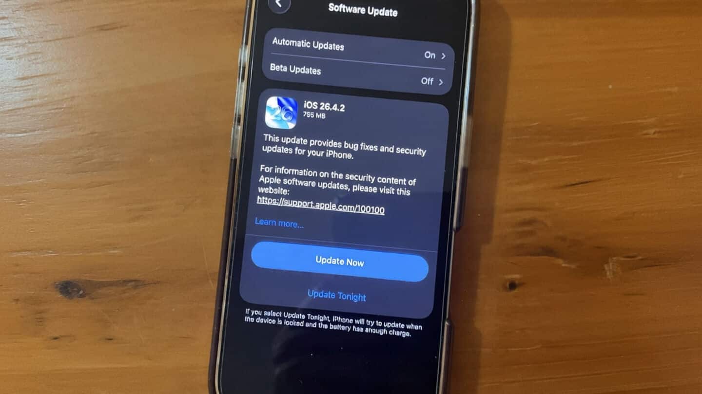 Apple releases iOS 26.4.2 after FBI recovered deleted Signal messages