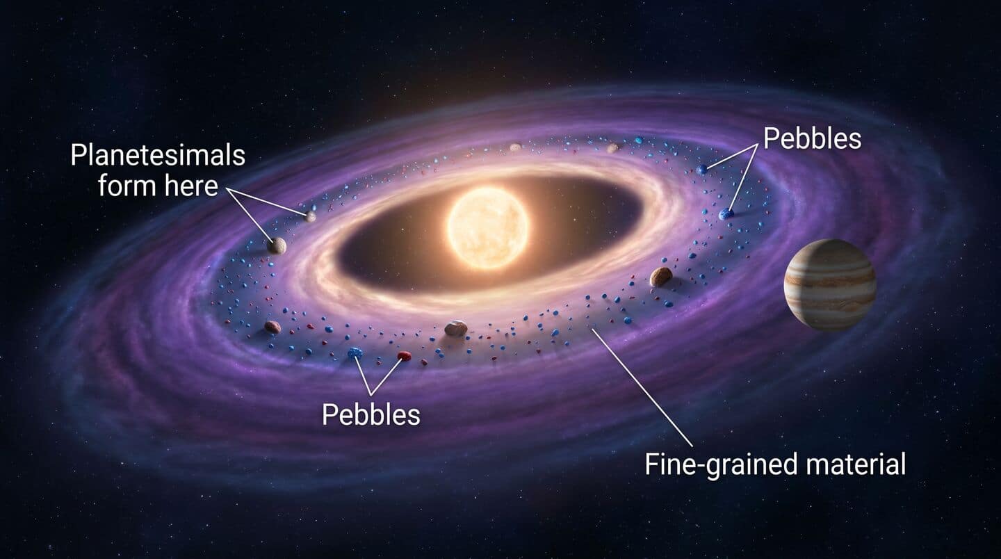 Astronomers find ring-shaped zone beyond Jupiter that helped form planetesimals