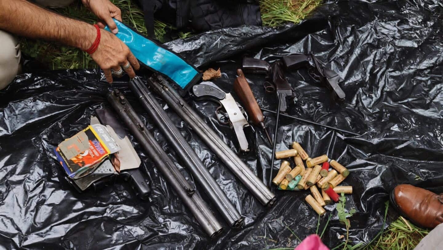 Bengal police uncover 3 double-barrel guns at Sujit Saha property