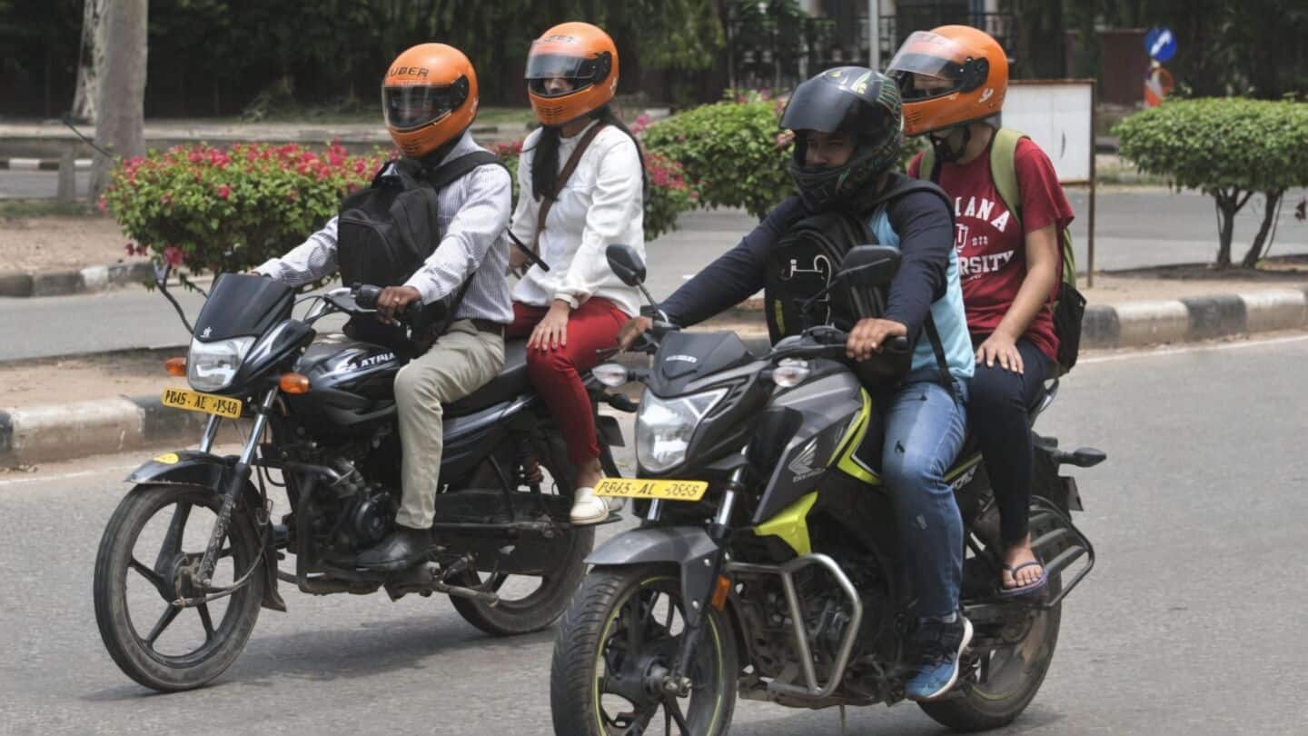 Chandigarh bike taxi drivers protest at Piccadilly Chowk seeking clarity