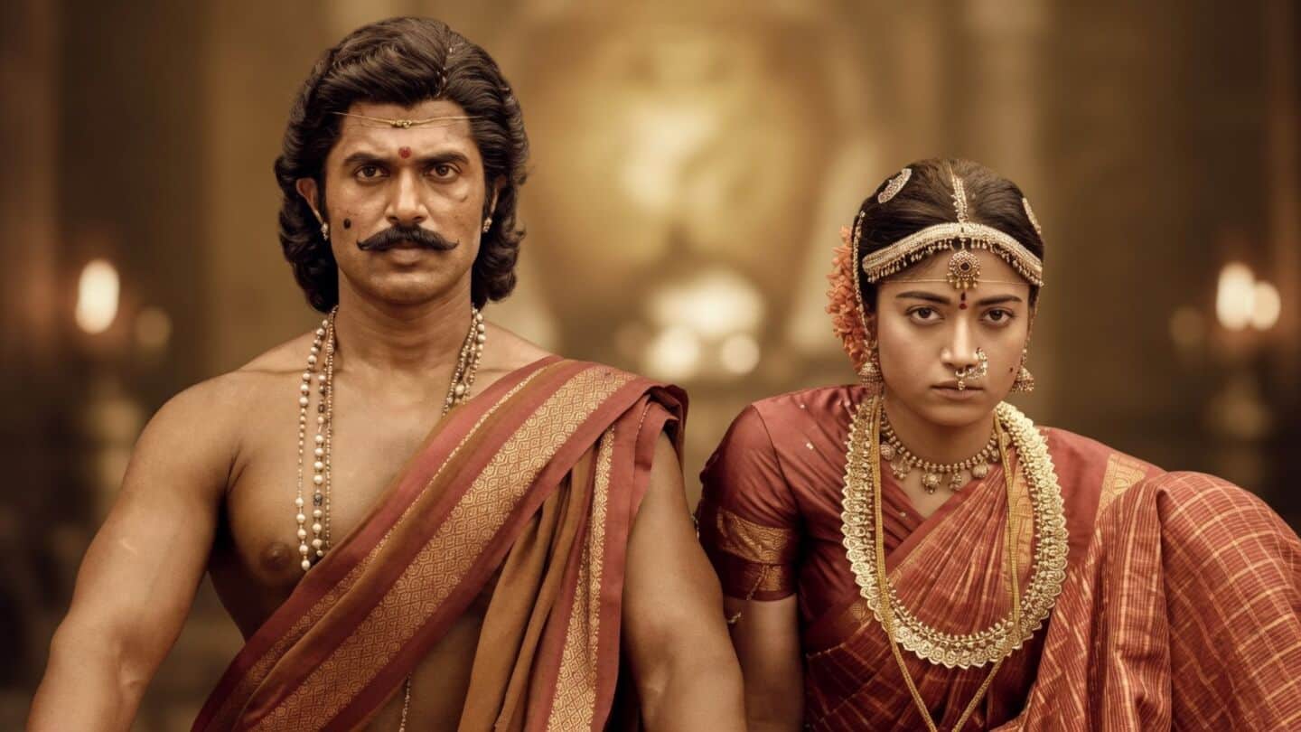 Mandanna posts 'extremely scary' 'Ranabaali' look, Deverakonda calls character 'divine'