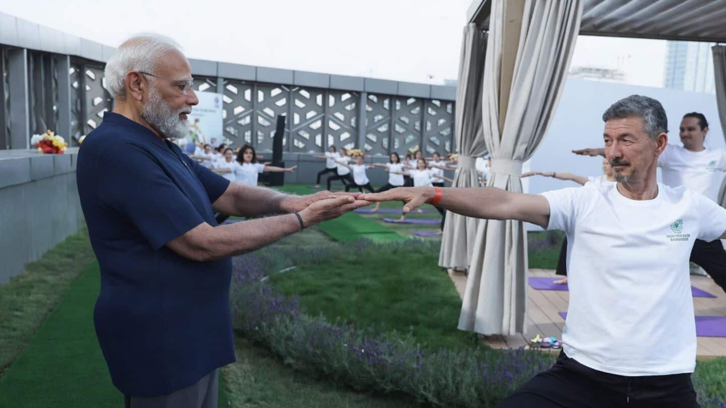 Narendra Modi joins yoga session in Tashkent during Uzbekistan visit