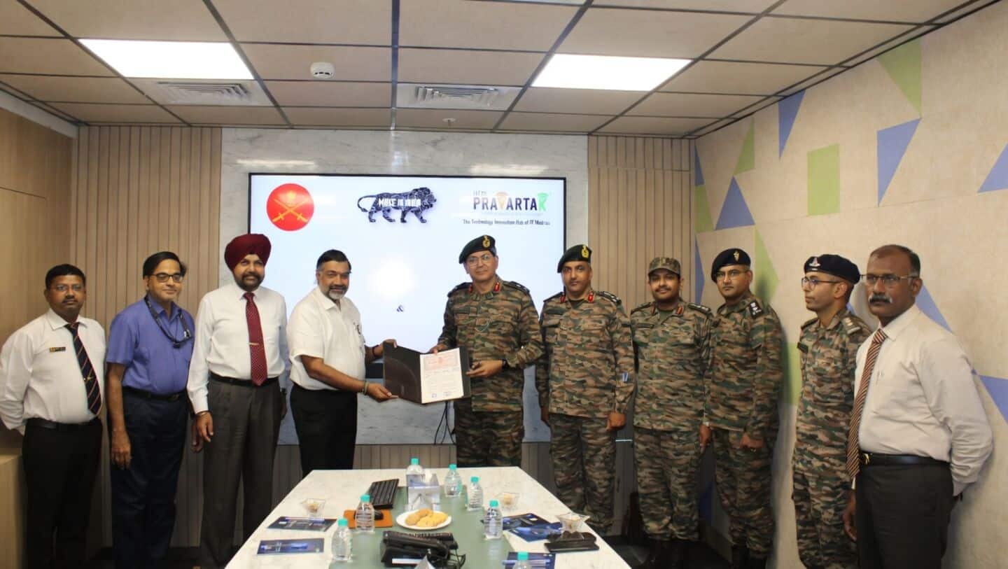 Indian Army, IIT Madras join forces to boost defense tech
