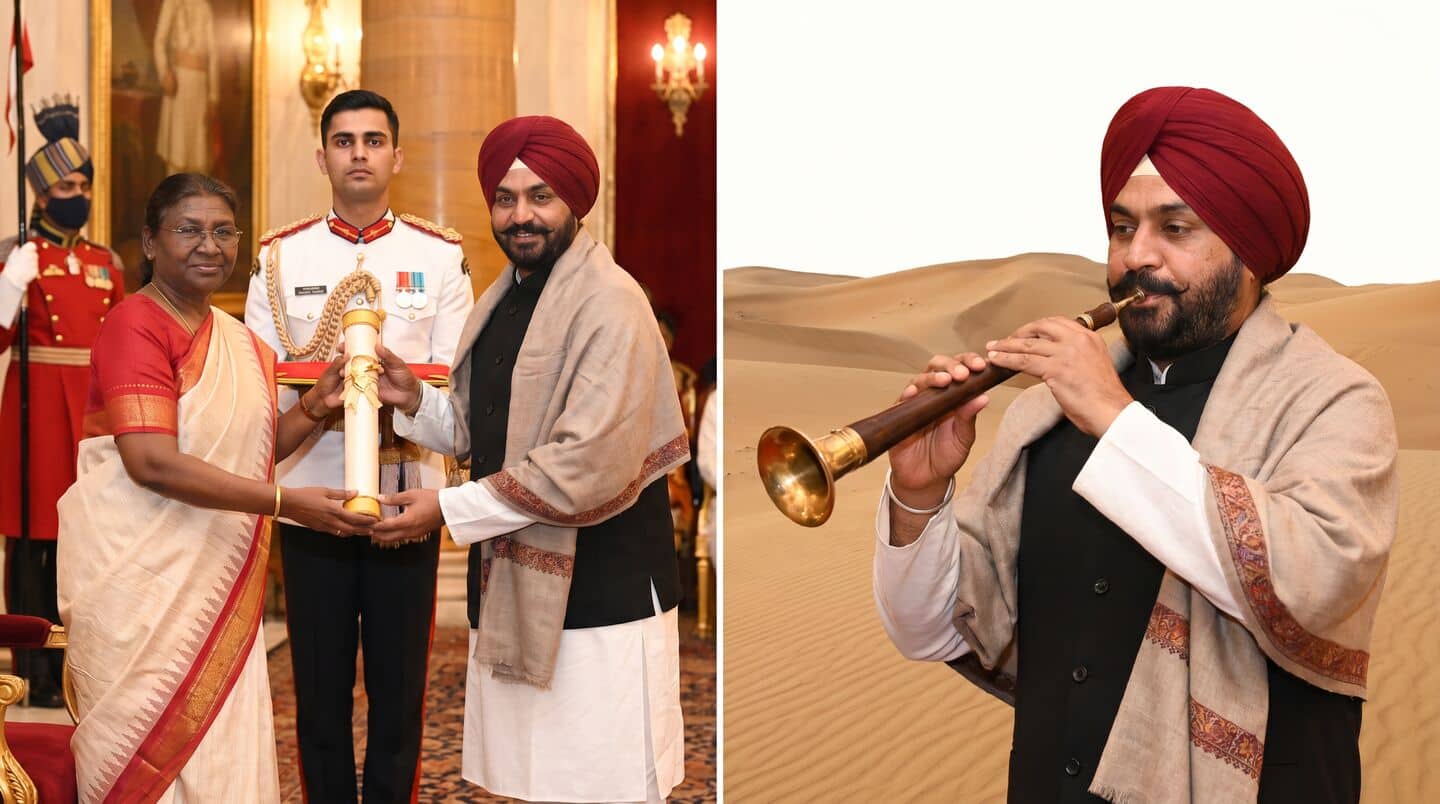 Taga Ram Bheel awarded Padma Shri for preserving Algoza tradition