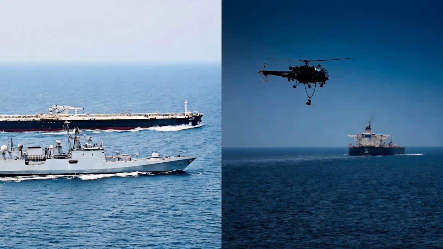 Indian Navy escorts MT Compass and MT Thalata through Bab-el-Mandeb