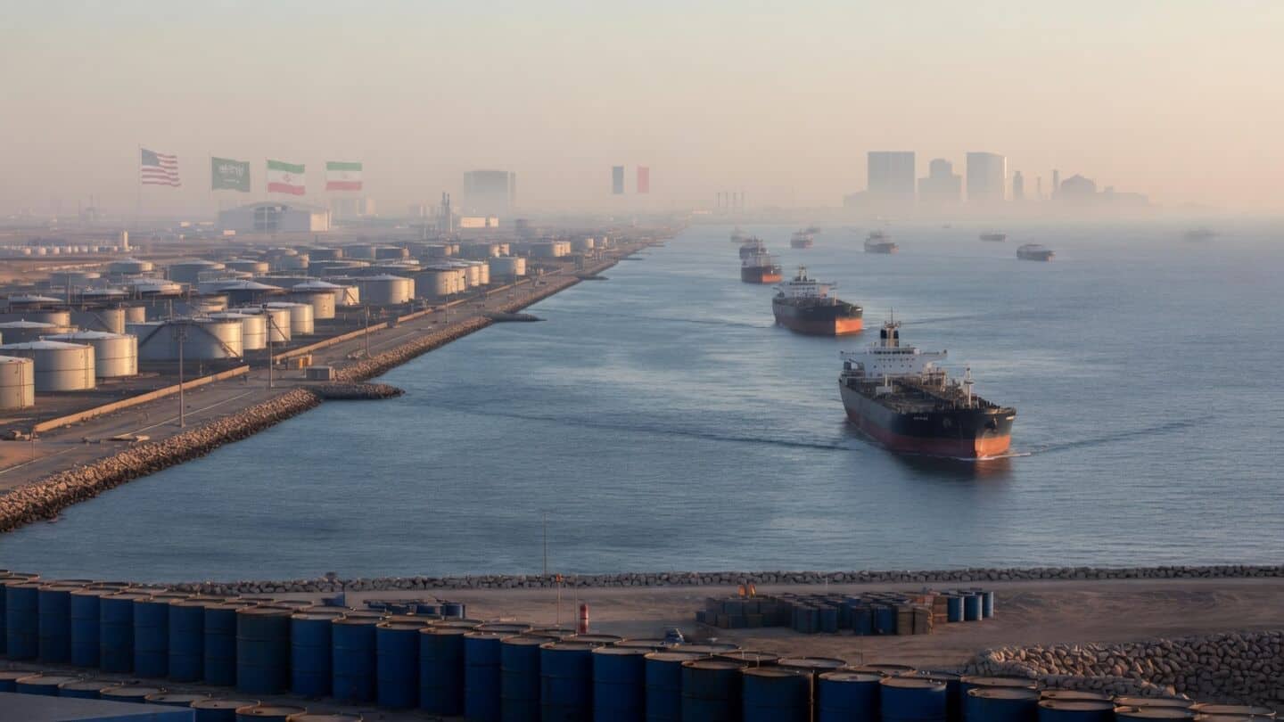 Oil steadies after Saudi reroutes exports via Strait of Hormuz