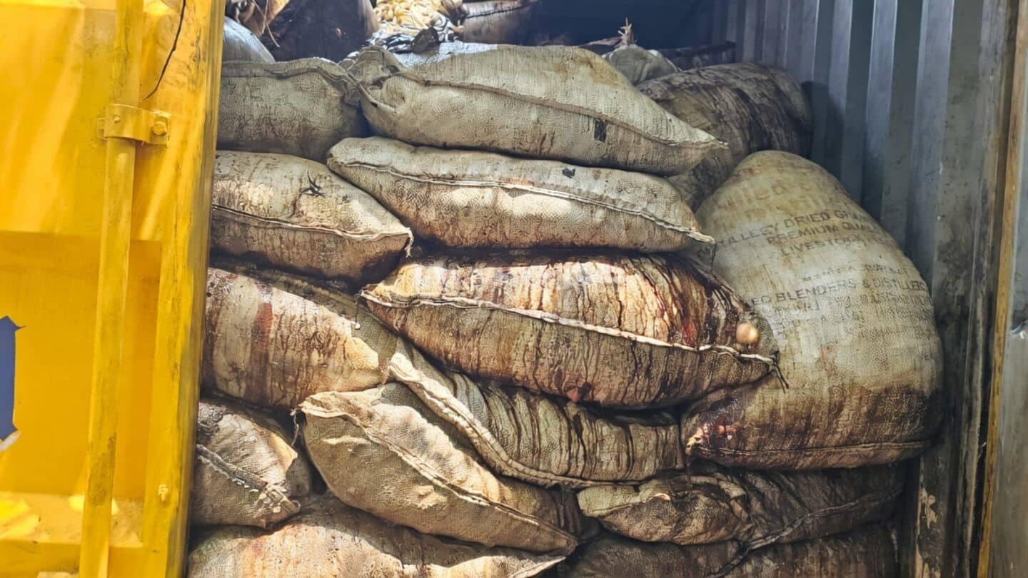 Hyderabad police and GHMC seize 90 tons raw chicken waste