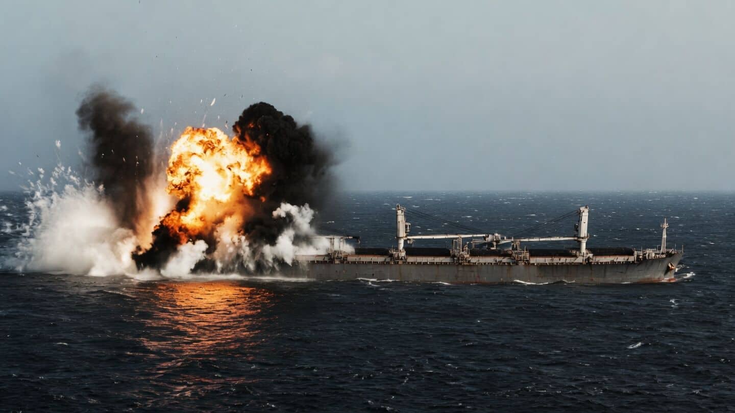 US jet disables Panama-flagged Arika Sun after blockade breach attempt