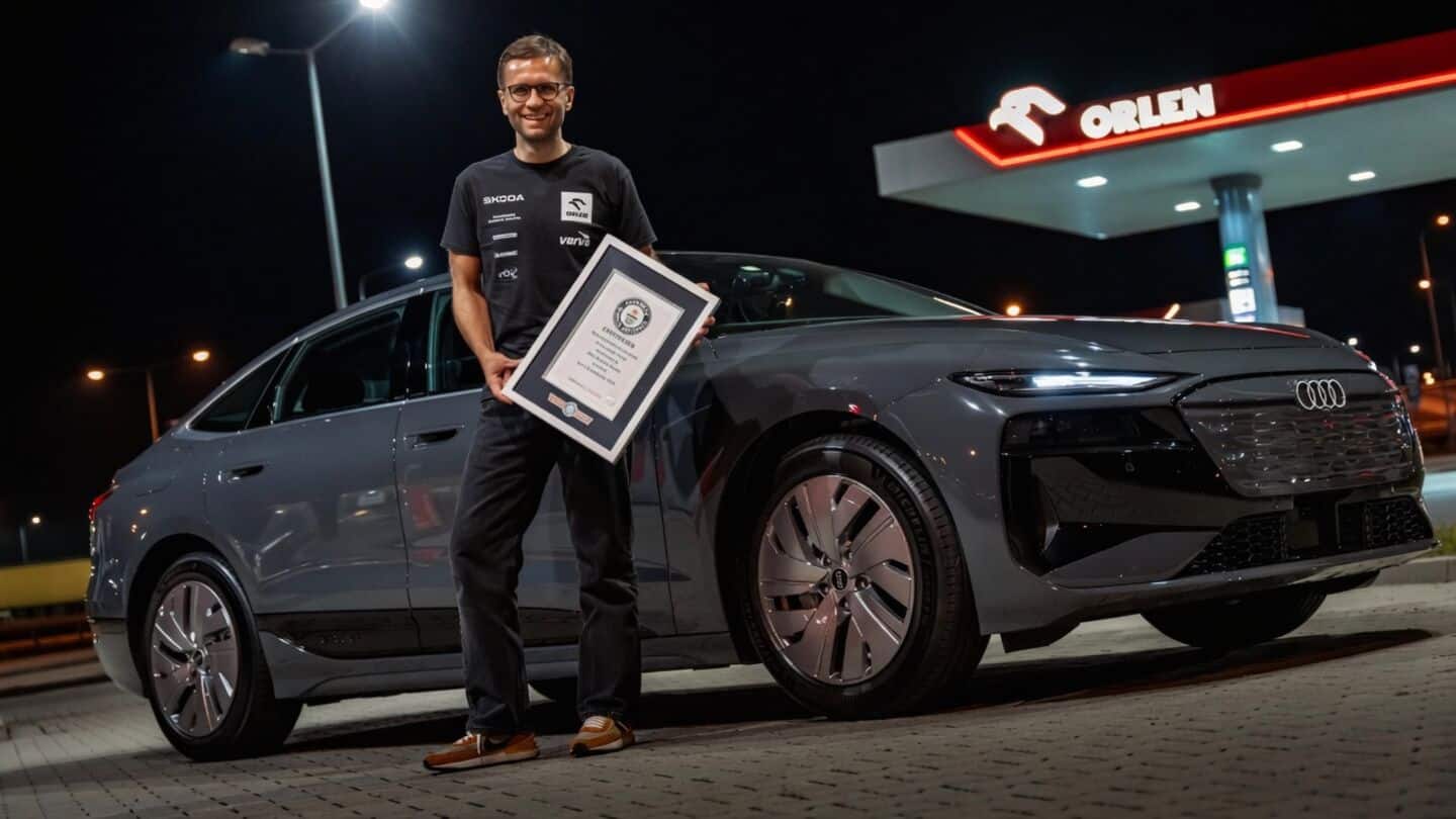 Miko Marczyk pilots Audi A6 e-tron to Guinness production record