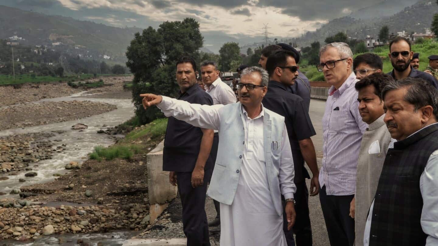 Omar Abdullah inspects Rajouri flood damage, promises more financial support