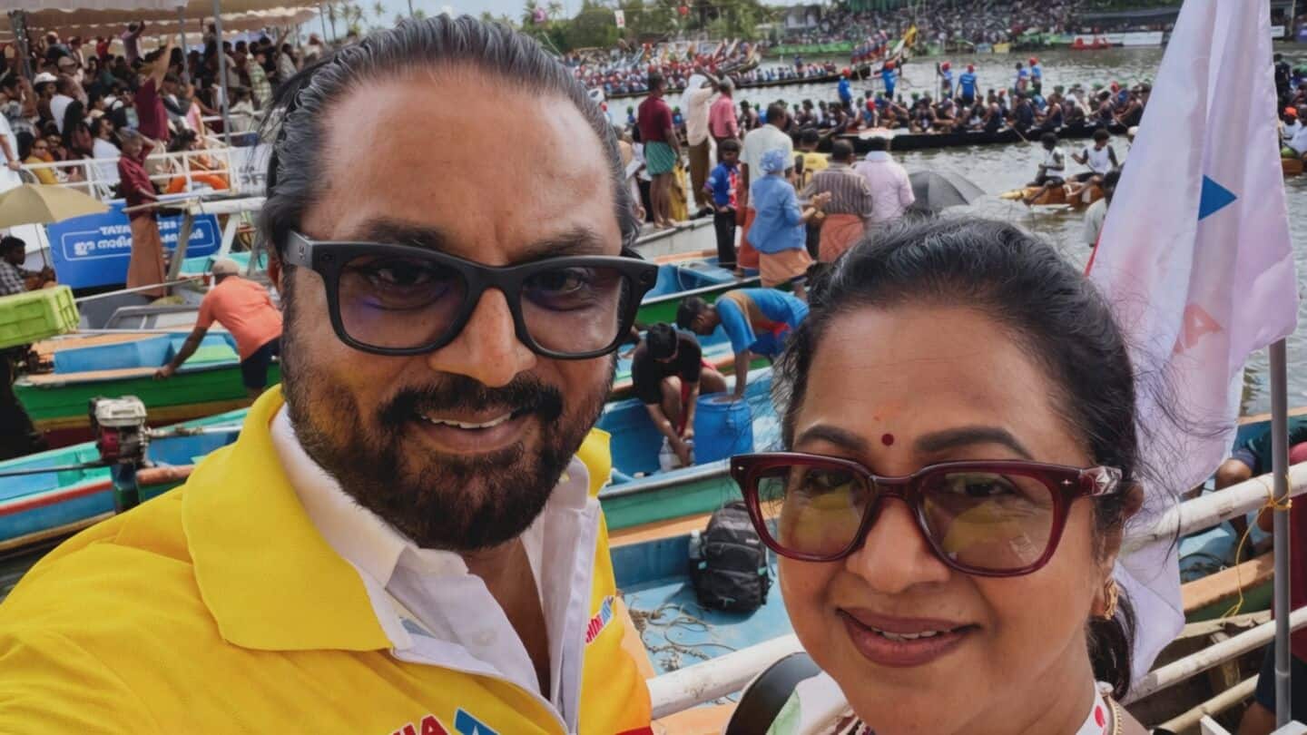 Sarath Kumar and Radikaa see Aroma win Nehru Boat Race