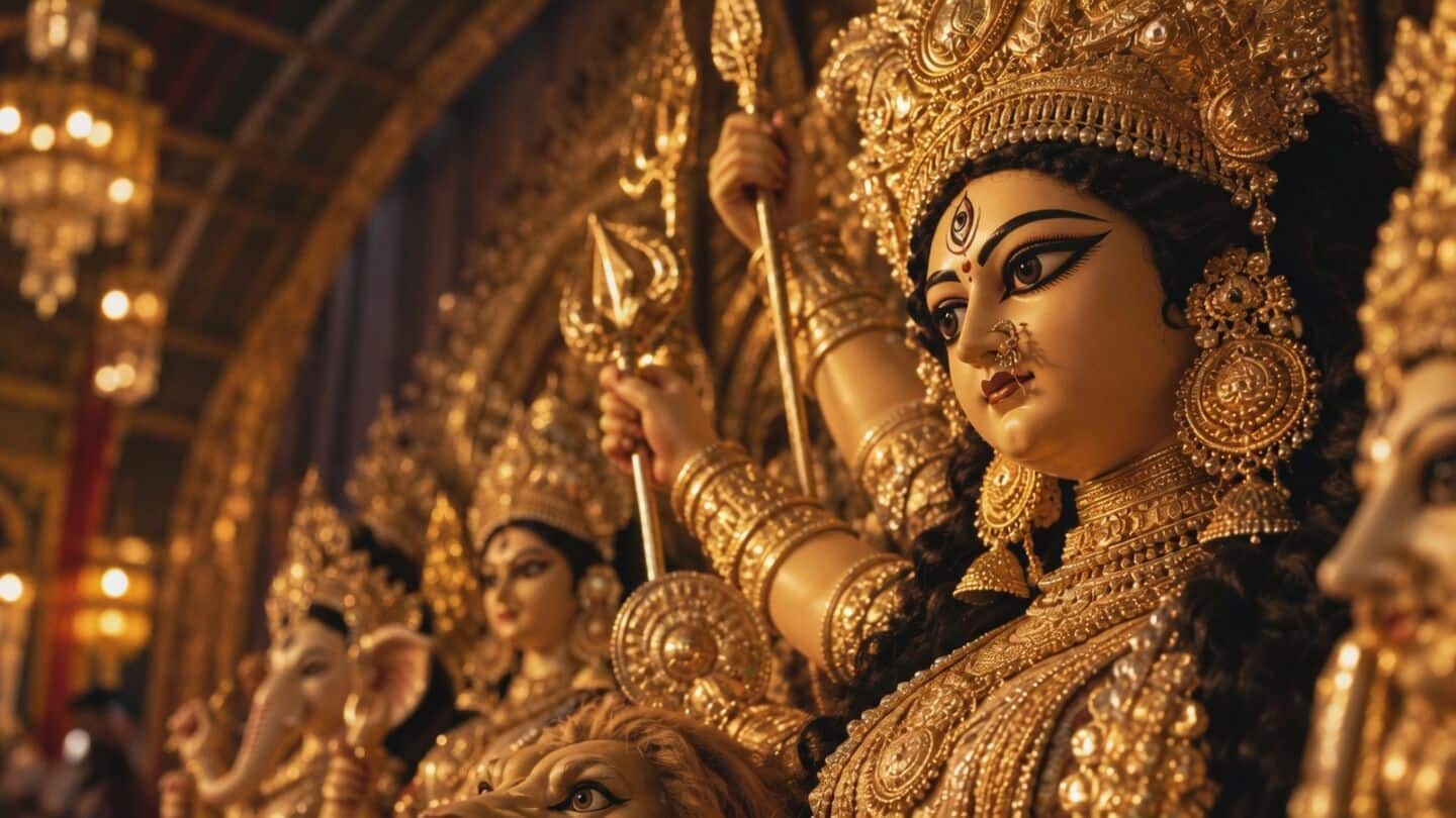 Siliguri's Central Colony Durga-Puja committee displays 100kg gold worth ₹140cr