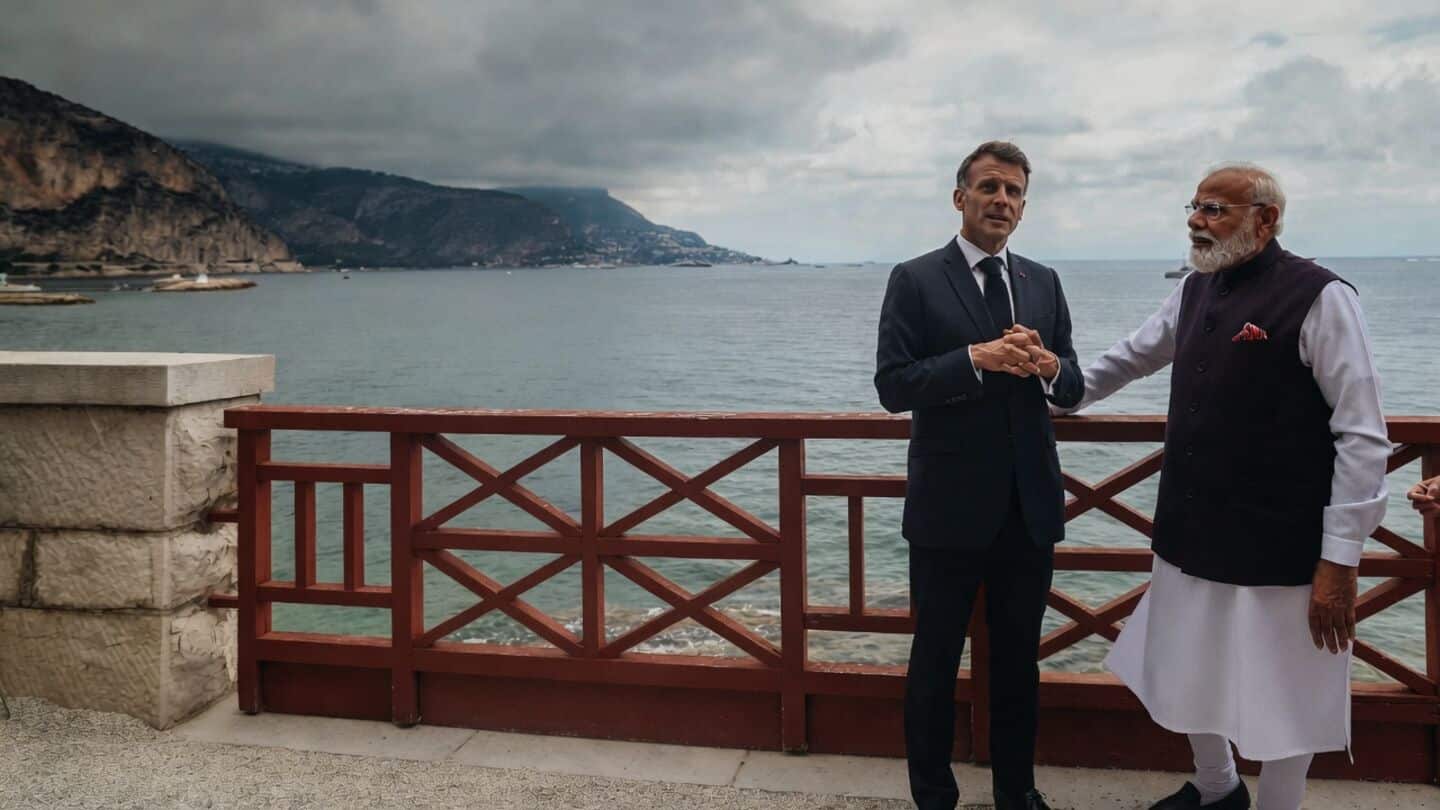 Modi Macron meet in Nice to boost India France ties