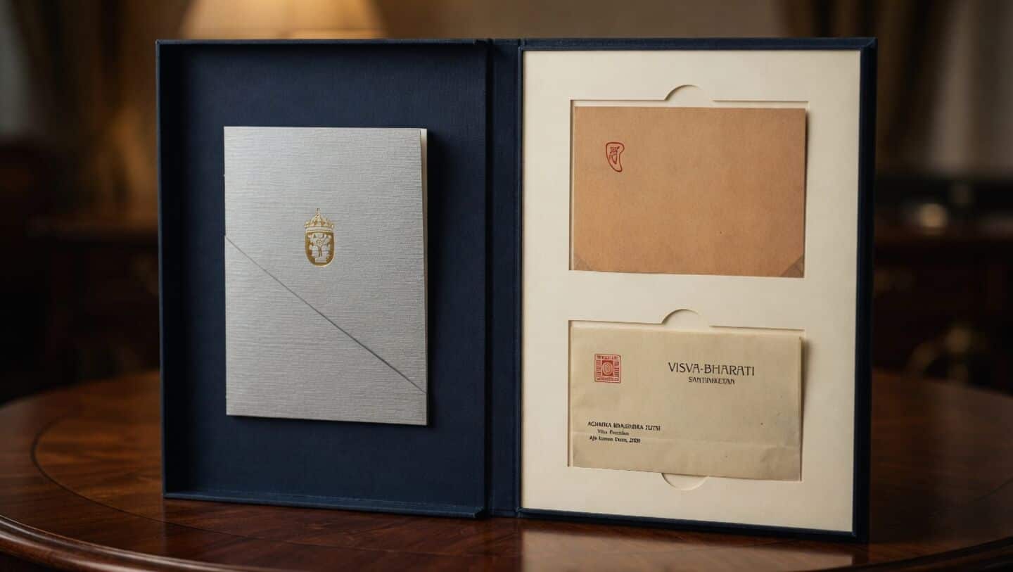 Narendra Modi and Ulf Kristersson exchange Tagore gifts in Sweden