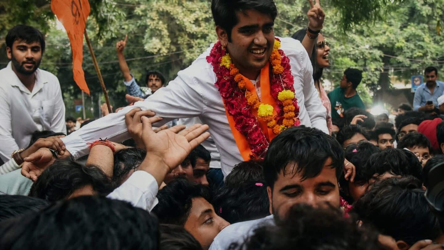 ABVP wins 3 top DUSU posts in 2026 elections