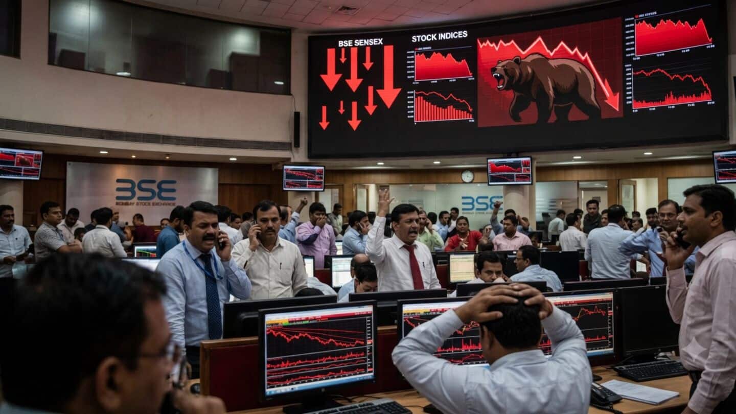 Indian markets: Sensex down 778 points, Nifty slips 280 points