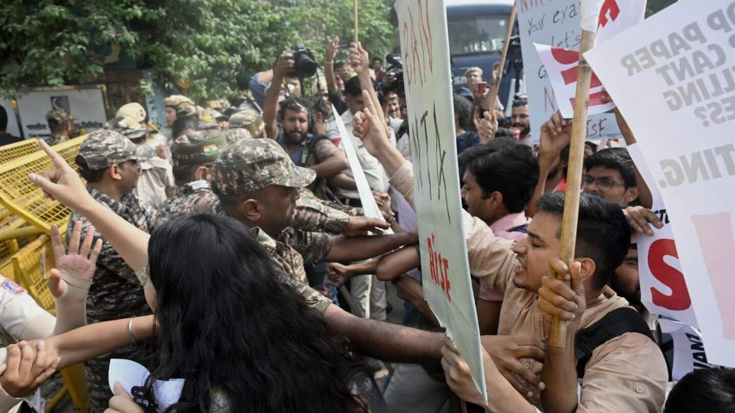 Students protest UGC-NET retests in Delhi after fairness concerns