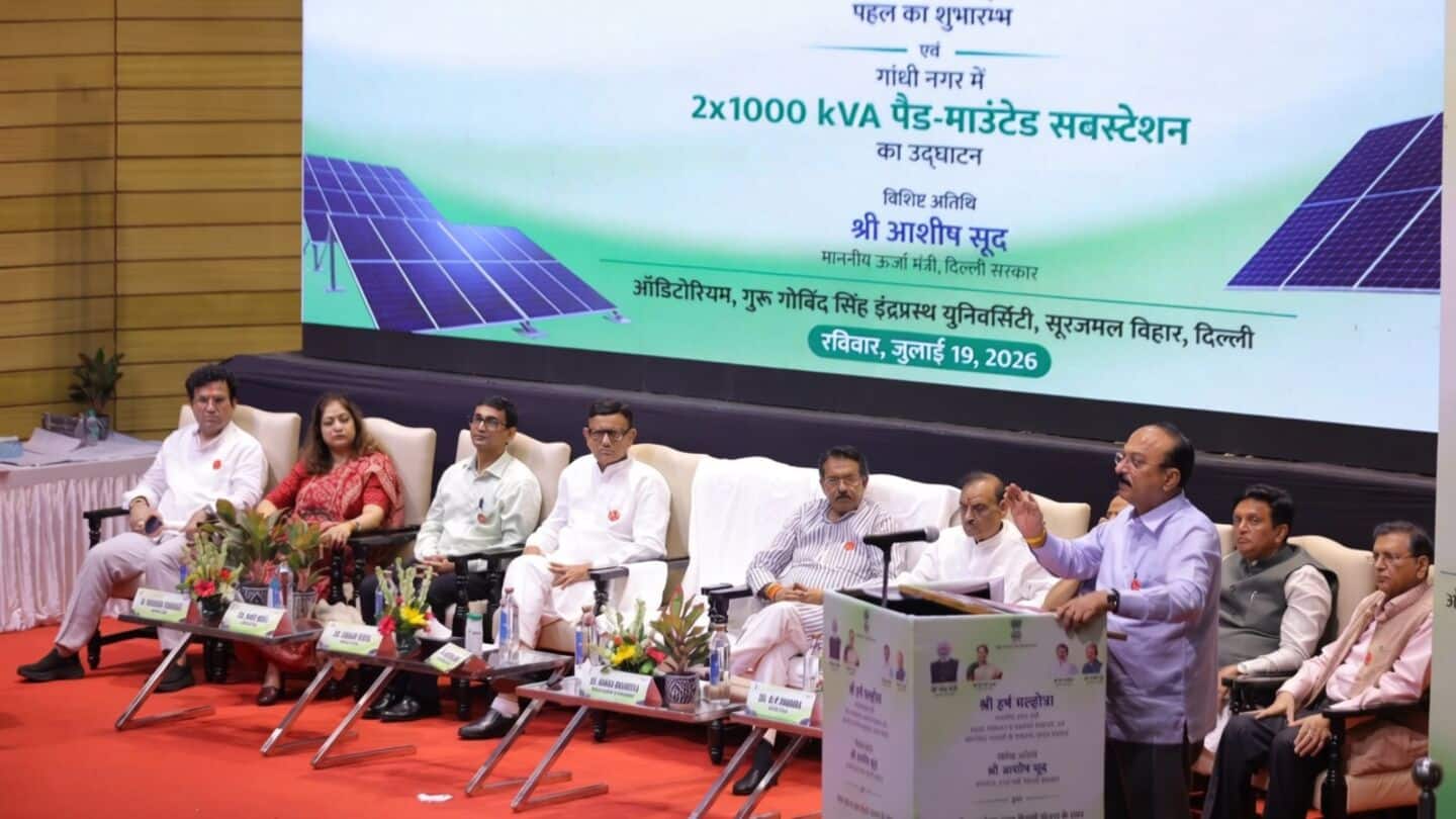 Delhi launches 'Solarize East' with rooftop subsidies up to ₹78,000