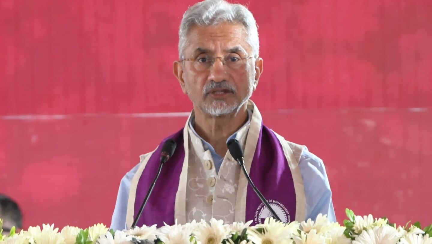 S Jaishankar urges calm in West Asia amid U.S.-Iran standoff