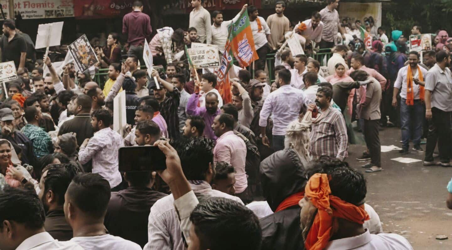 Police book 12 Congress leaders and workers after BJP protest