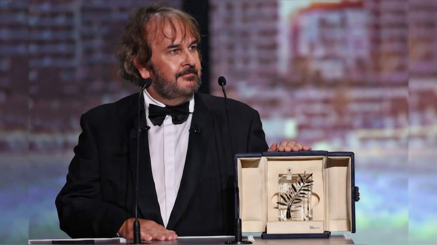 Jackson receives honorary Palme d'Or from Wood at Cannes