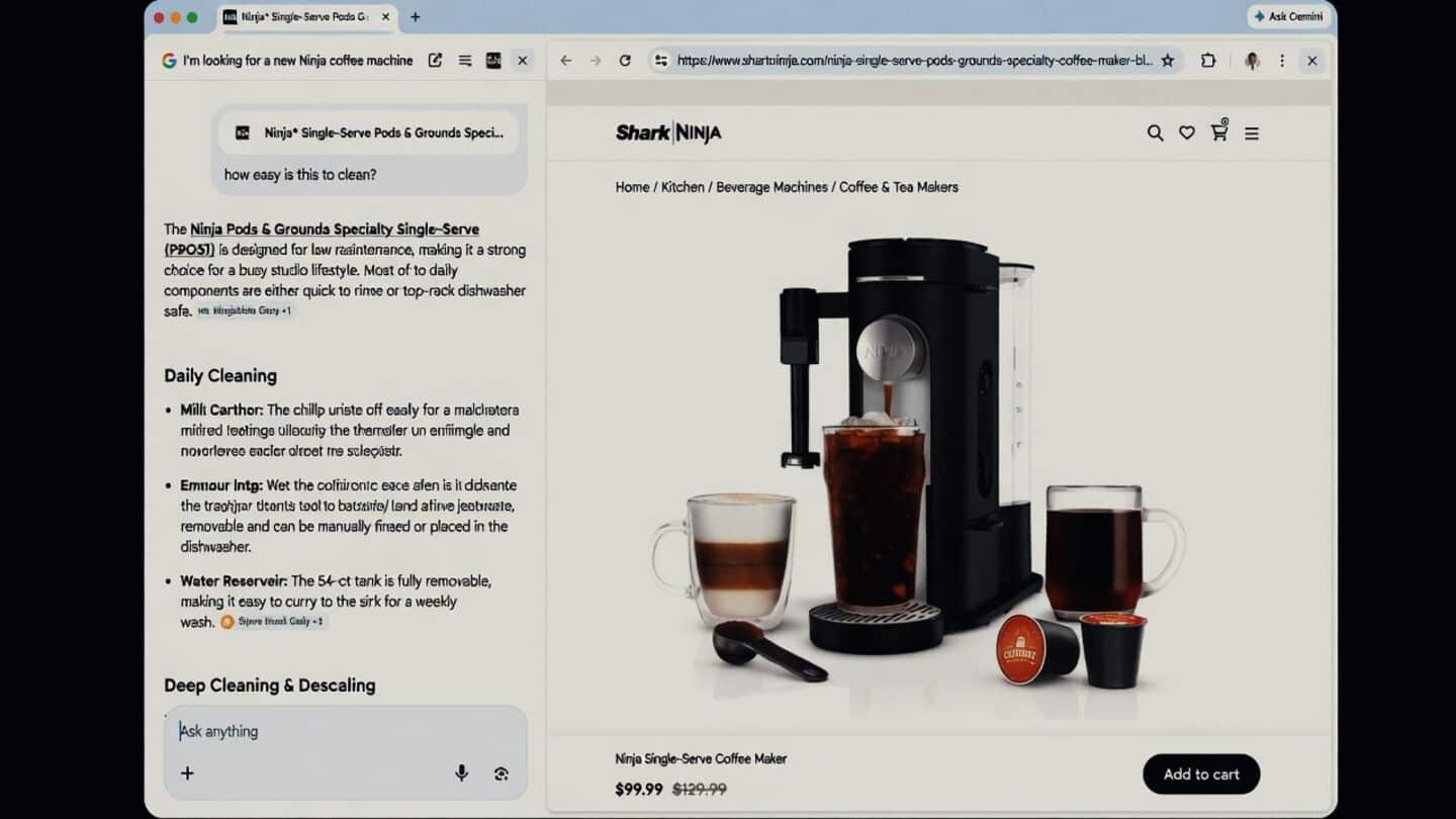 Google updates Chrome AI mode to open sites beside summaries