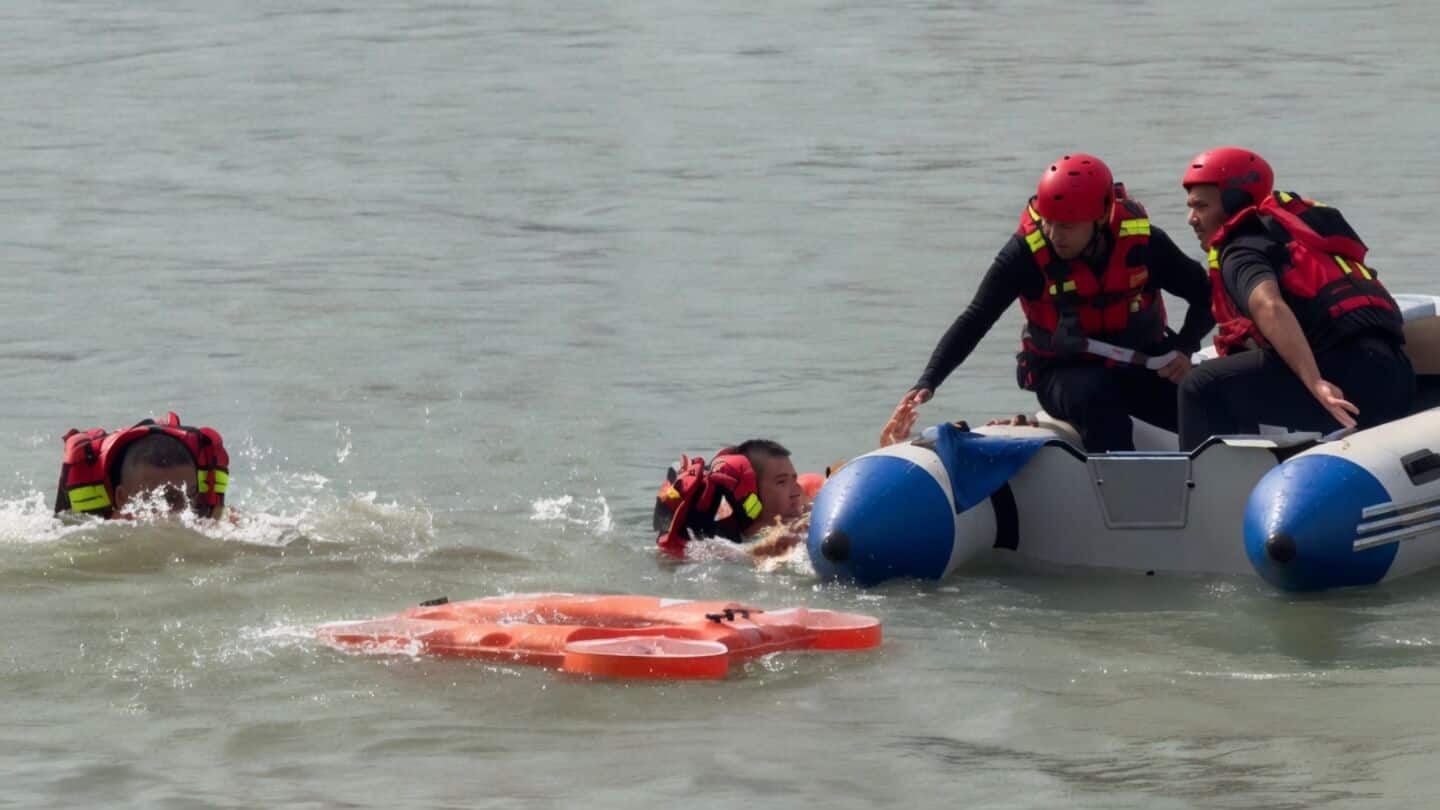 China unveils AI-powered flying lifebuoy during Hangzhou rescue drill