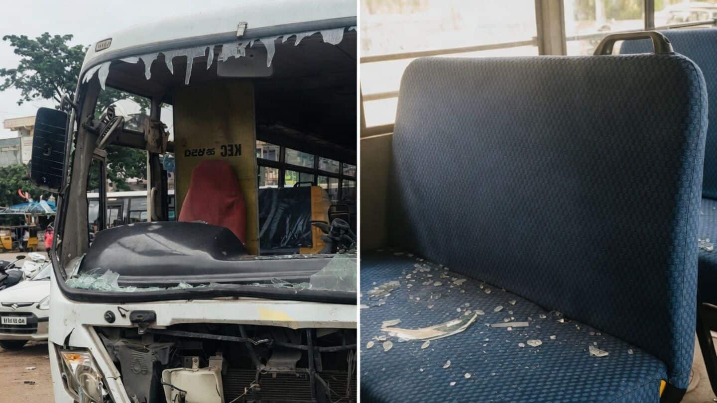 Speeding private bus hits school bus in Sircilla, injuring students
