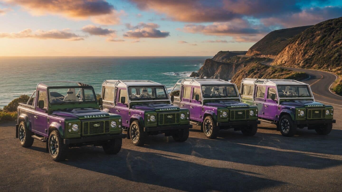 Land Rover Classic unveils 4 Defender V-8s in Spectral Green