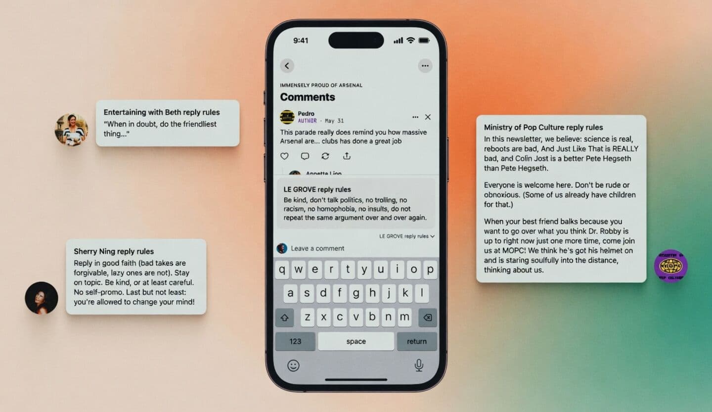 Substack launches 'Reply Rules' for English-language publications, giving creators control