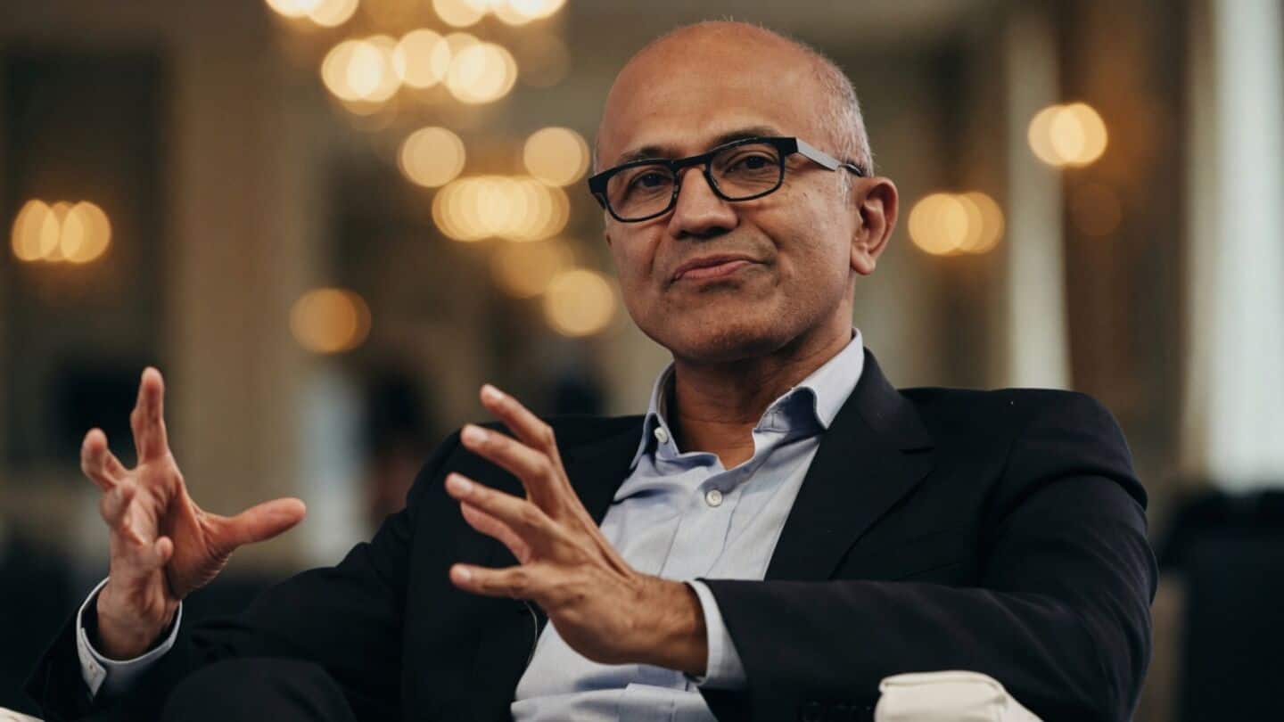 Satya Nadella: AI prompts human machine dialogue reshaping global economy