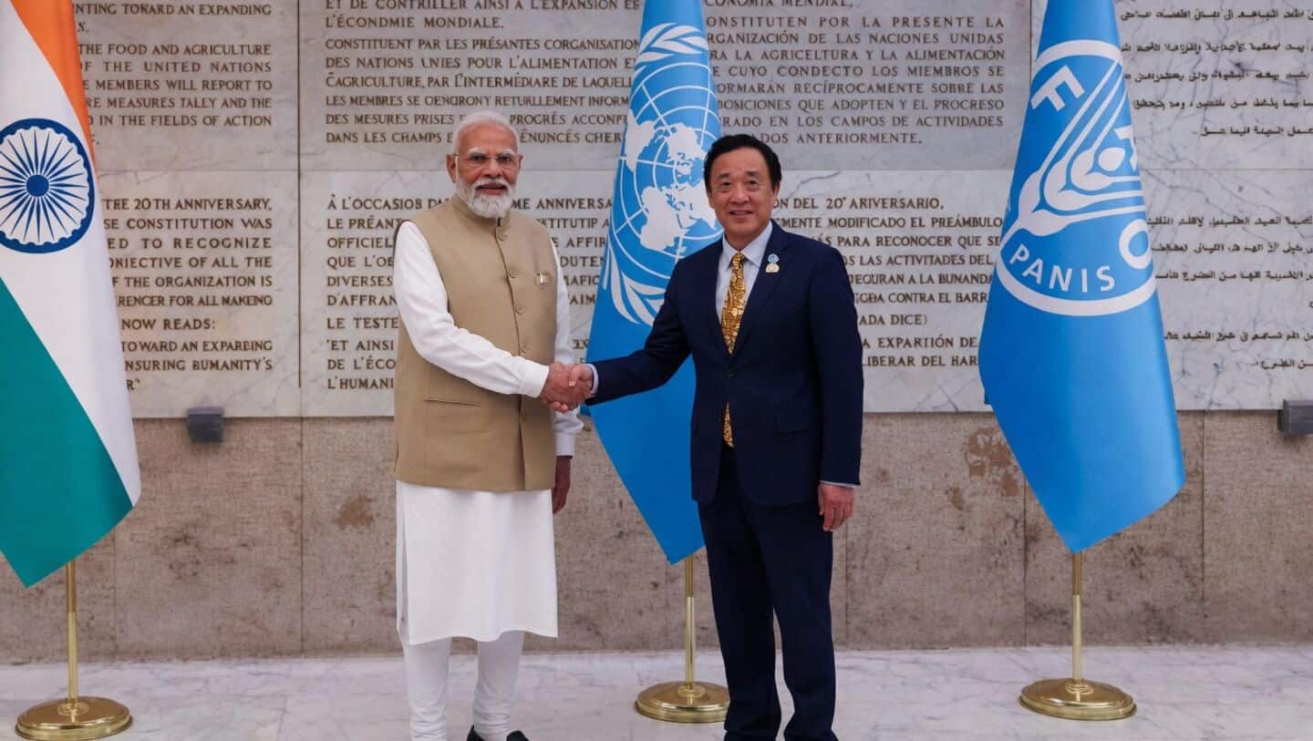 PM Narendra Modi accepts FAO Agricola Medal for Indian farmers