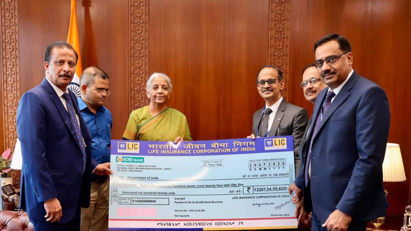 LIC announces ₹12,207.25cr FY26 dividend handed to Nirmala Sitharaman