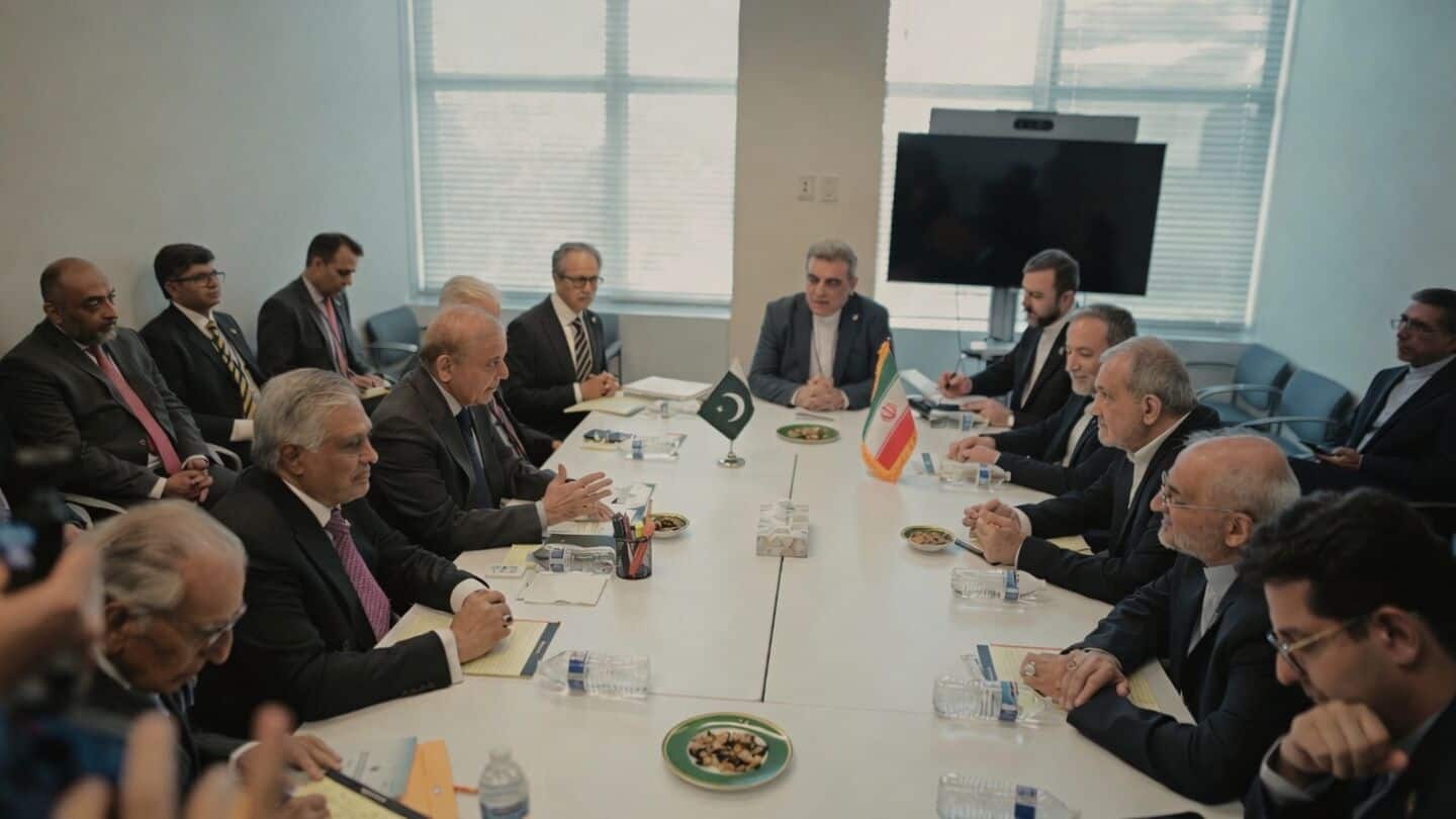 Shehbaz Sharif and Masoud Pezeshkian meet at UN General Assembly