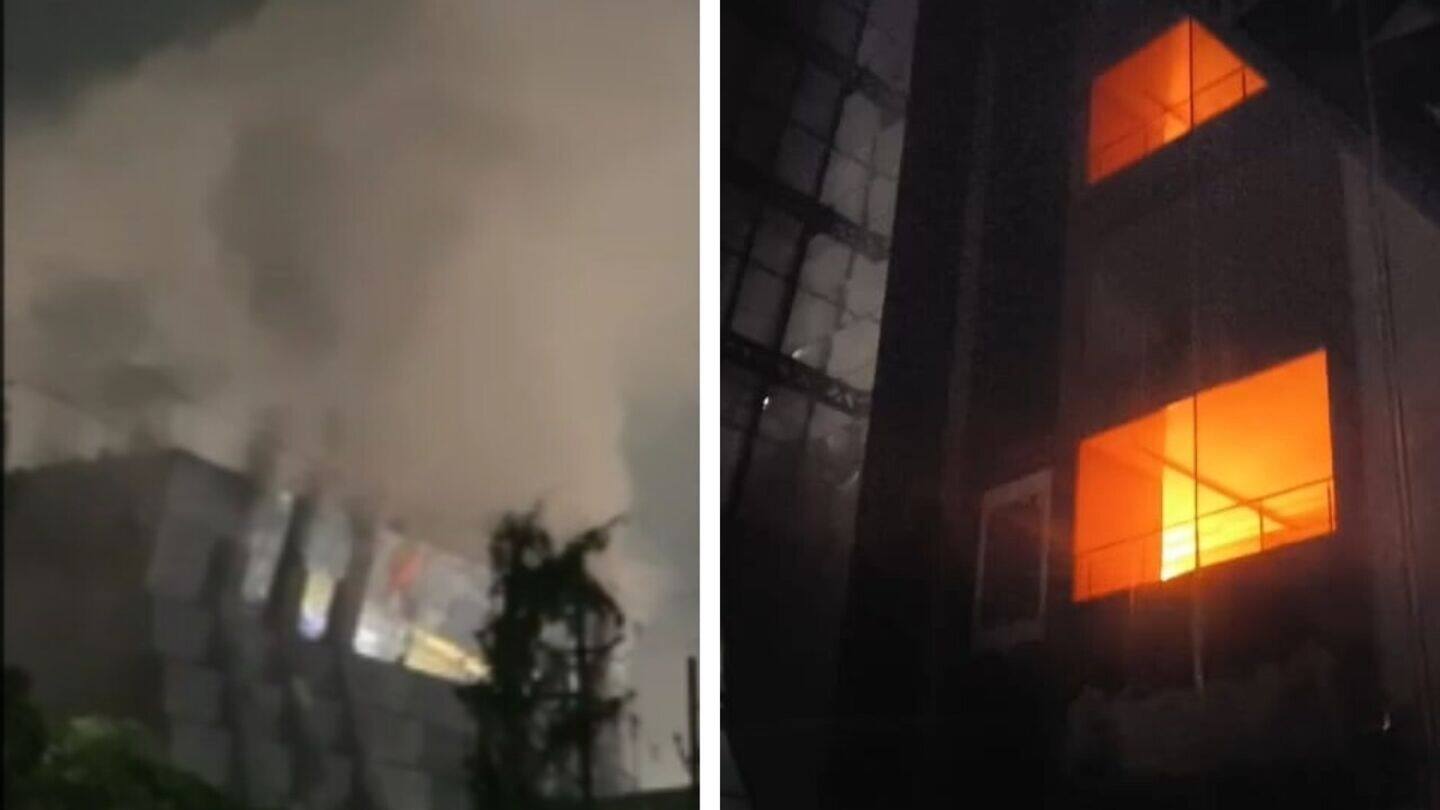 Raipur: 40 people rescued from burning 7-story building; 1 critical