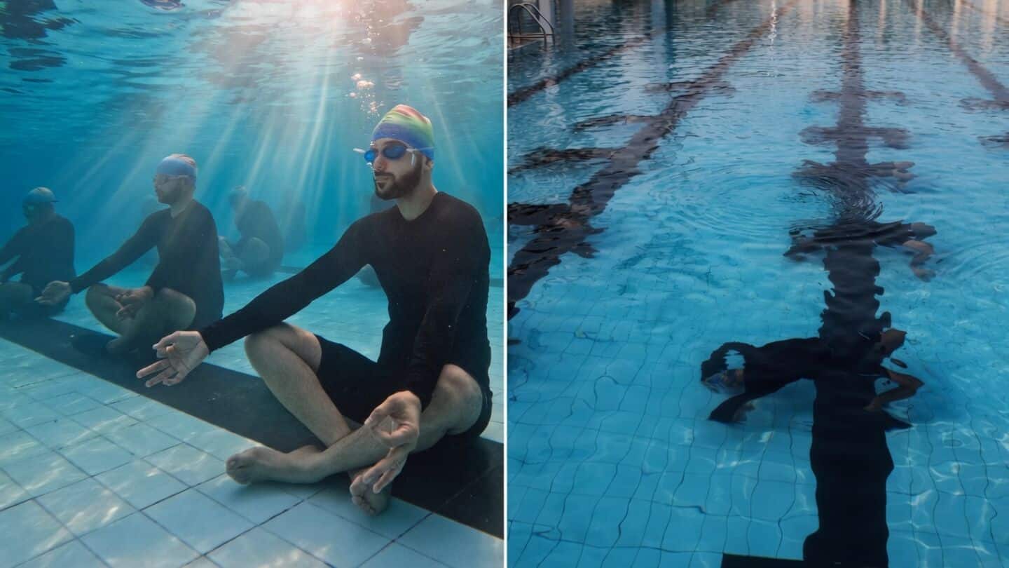 Indian Navy's INS Satvahana marks International Day of Yoga underwater
