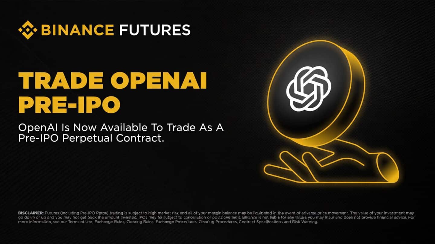 Binance launches pre-IPO perpetual futures for SpaceX and OpenAI