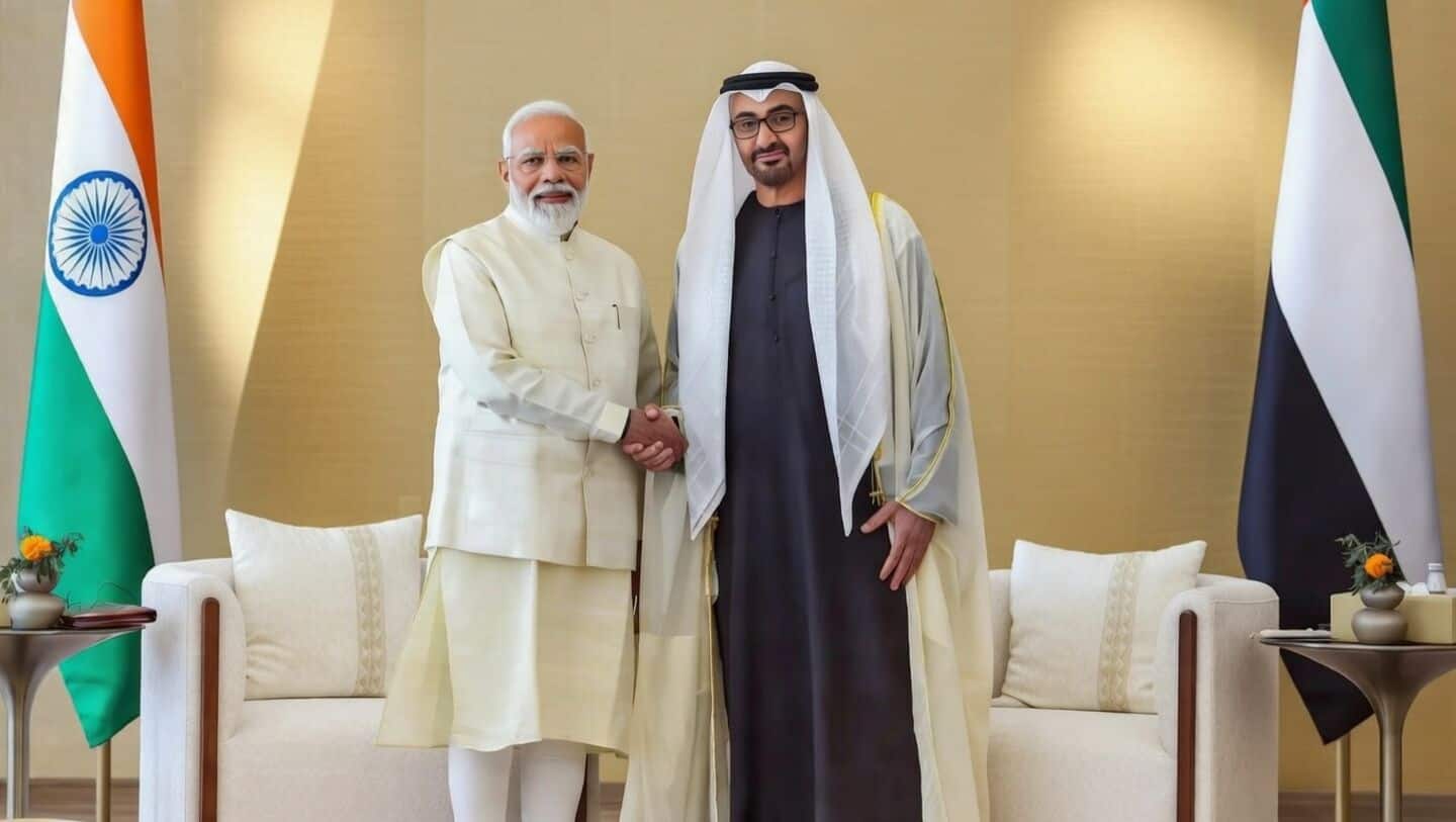 PM Modi meets UAE president, backs peace in West Asia