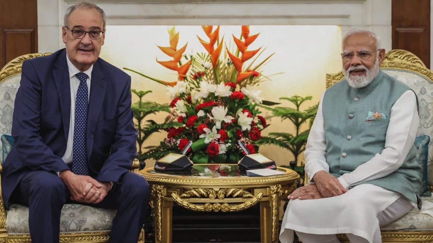 Modi meets Parmelin in New Delhi to boost TEPA