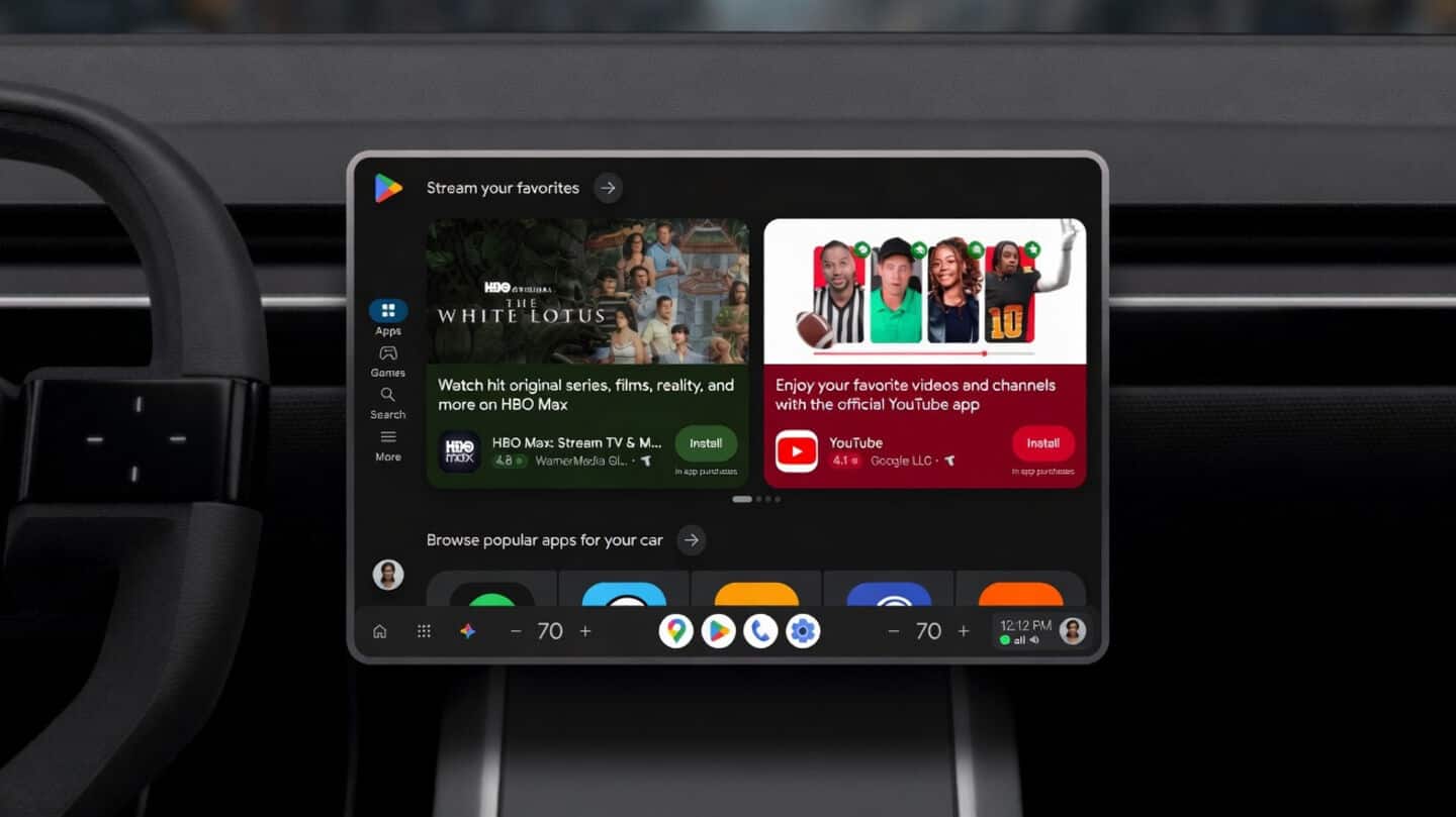 Google updates Play Store in cars with adaptive layout