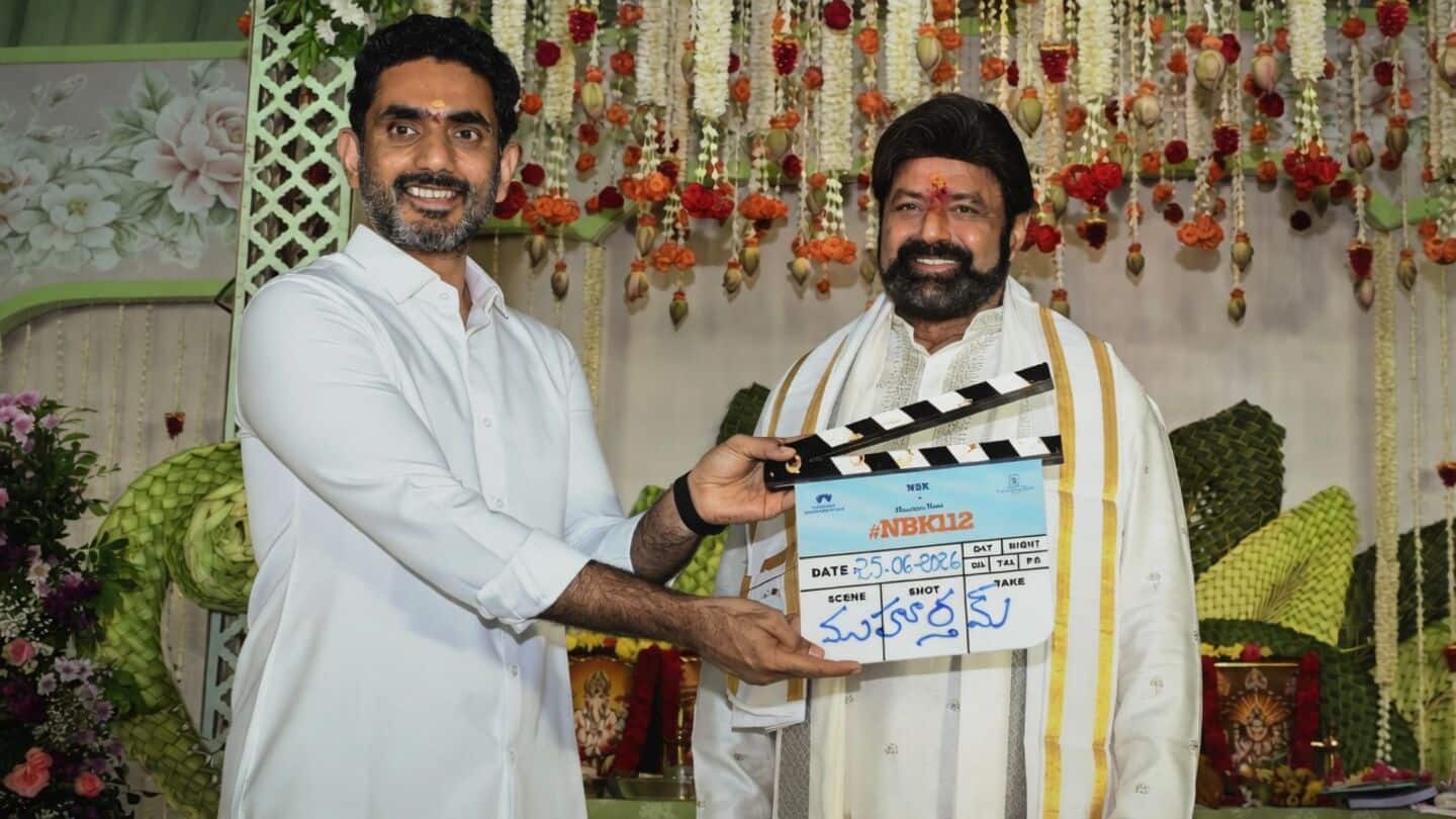 Nandamuri launches 'NBK112' shoot in Amaravati with Nara operating clapboard