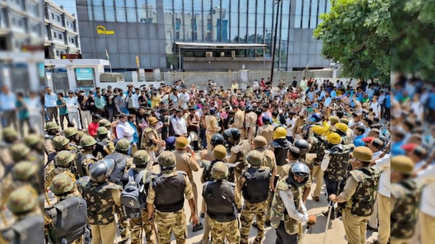 Noida Phase 2 factory workers protest over pay, police intervene